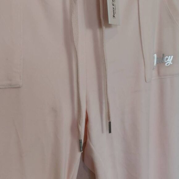 Juicy Couture Pants Womnes Medium Primrose Pink Foil Logo Bootcut Velour - Picture 3 of 13
